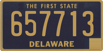 DE license plate 657713