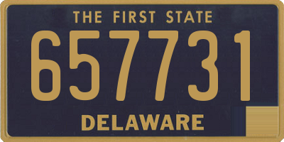 DE license plate 657731