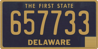 DE license plate 657733