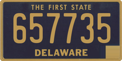 DE license plate 657735