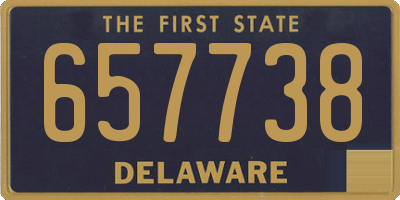 DE license plate 657738
