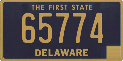 DE license plate 65774