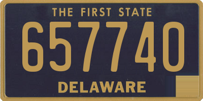 DE license plate 657740