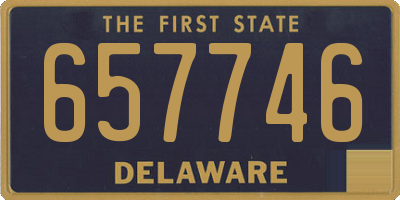 DE license plate 657746