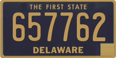 DE license plate 657762