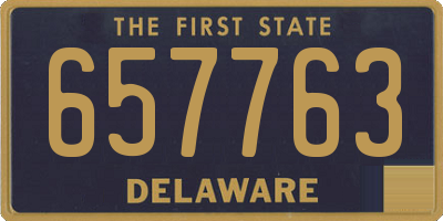 DE license plate 657763