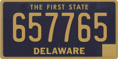 DE license plate 657765