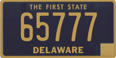 DE license plate 65777