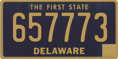 DE license plate 657773