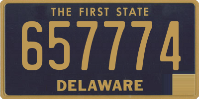 DE license plate 657774