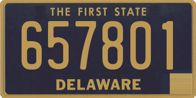 DE license plate 657801