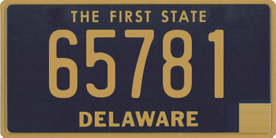DE license plate 65781