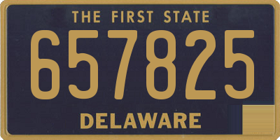 DE license plate 657825