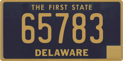 DE license plate 65783