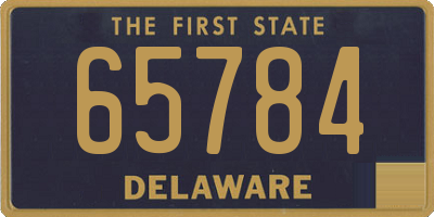 DE license plate 65784