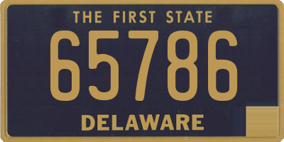 DE license plate 65786