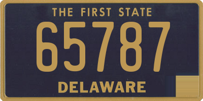 DE license plate 65787