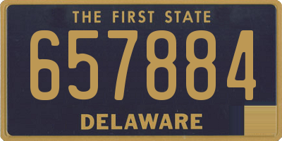 DE license plate 657884