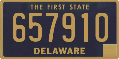 DE license plate 657910
