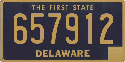 DE license plate 657912