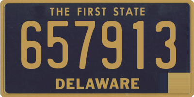 DE license plate 657913