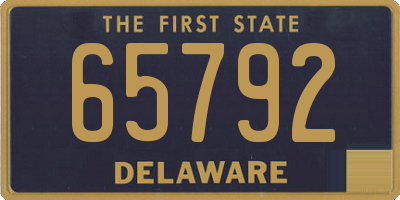 DE license plate 65792