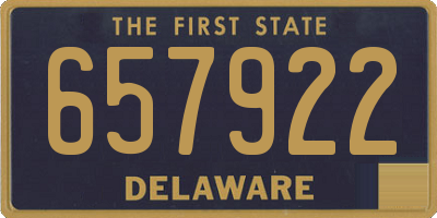 DE license plate 657922