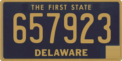 DE license plate 657923