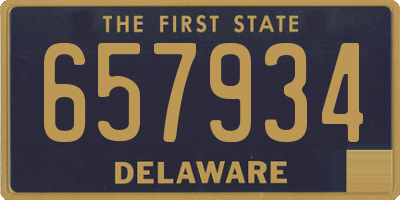 DE license plate 657934
