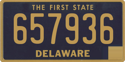 DE license plate 657936