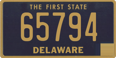 DE license plate 65794