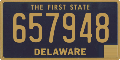 DE license plate 657948