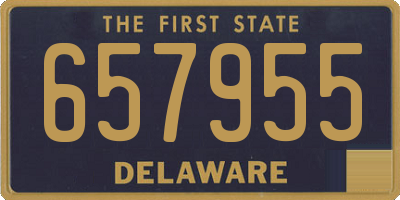 DE license plate 657955