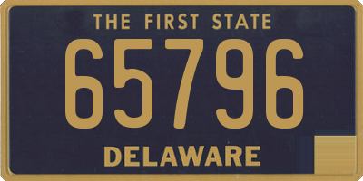 DE license plate 65796