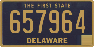 DE license plate 657964