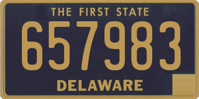DE license plate 657983