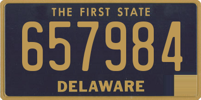 DE license plate 657984