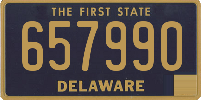 DE license plate 657990