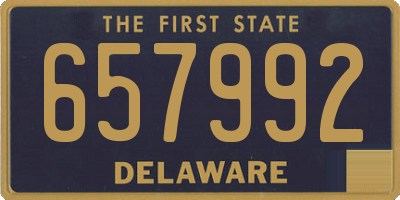 DE license plate 657992