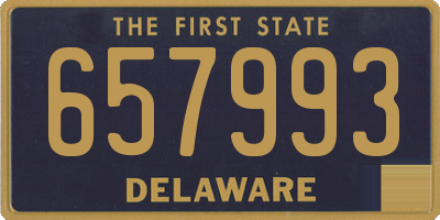 DE license plate 657993
