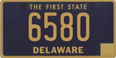 DE license plate 6580