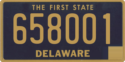 DE license plate 658001