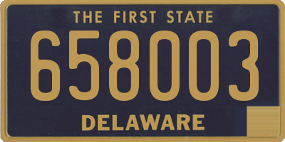 DE license plate 658003