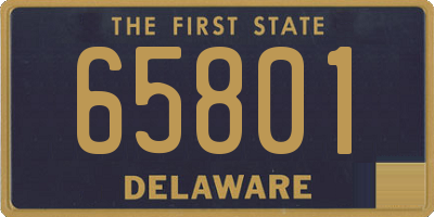 DE license plate 65801