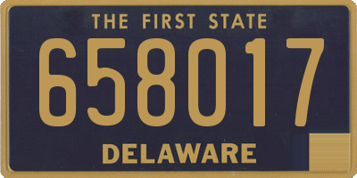 DE license plate 658017