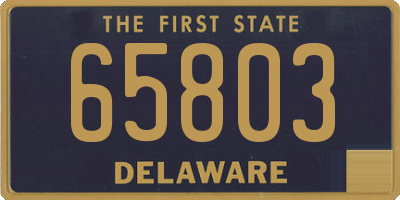 DE license plate 65803