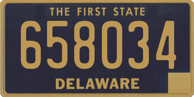 DE license plate 658034