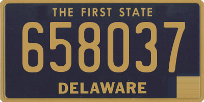 DE license plate 658037