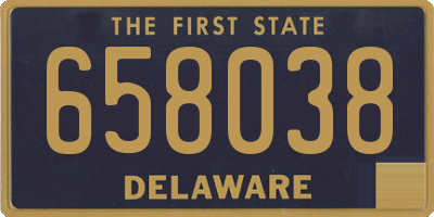DE license plate 658038