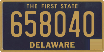 DE license plate 658040